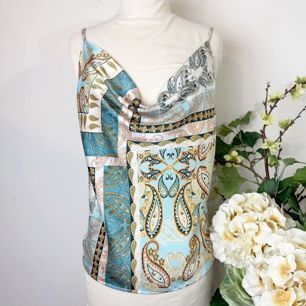 ANTHROPOLOGIE | Bishop & Young | Bonnes Vacance Cami | medium | blouse paisley